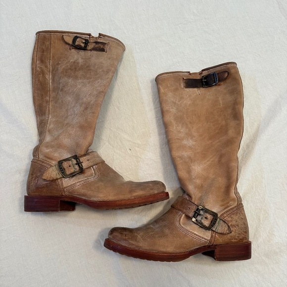 Frye Knee-High Leather Boots - Picture 1 of 5